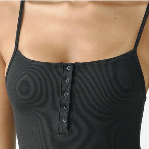 🆕JOAH BROWN XS/S HENLEY BUTTON FRONT TANK TOP NWT - Picture 4 of 4